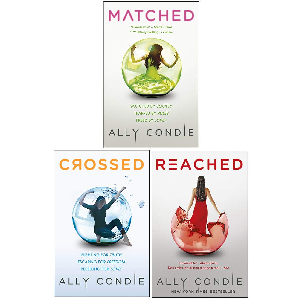 Back cover synopsis panel of the Matched Trilogy 3-book paperback set