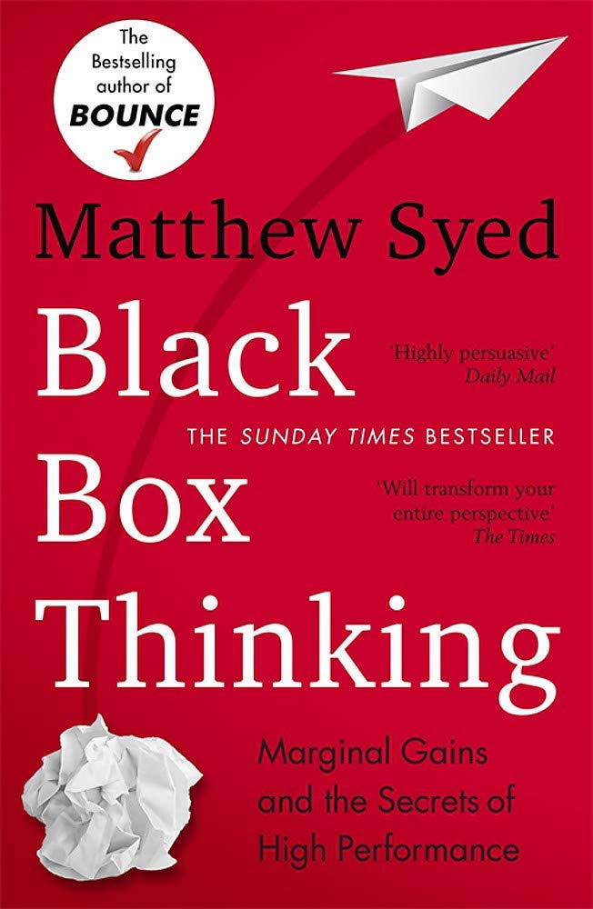 Back cover and spine detail of Matthew Syed Rebel Ideas and Black Box Thinking paperback set