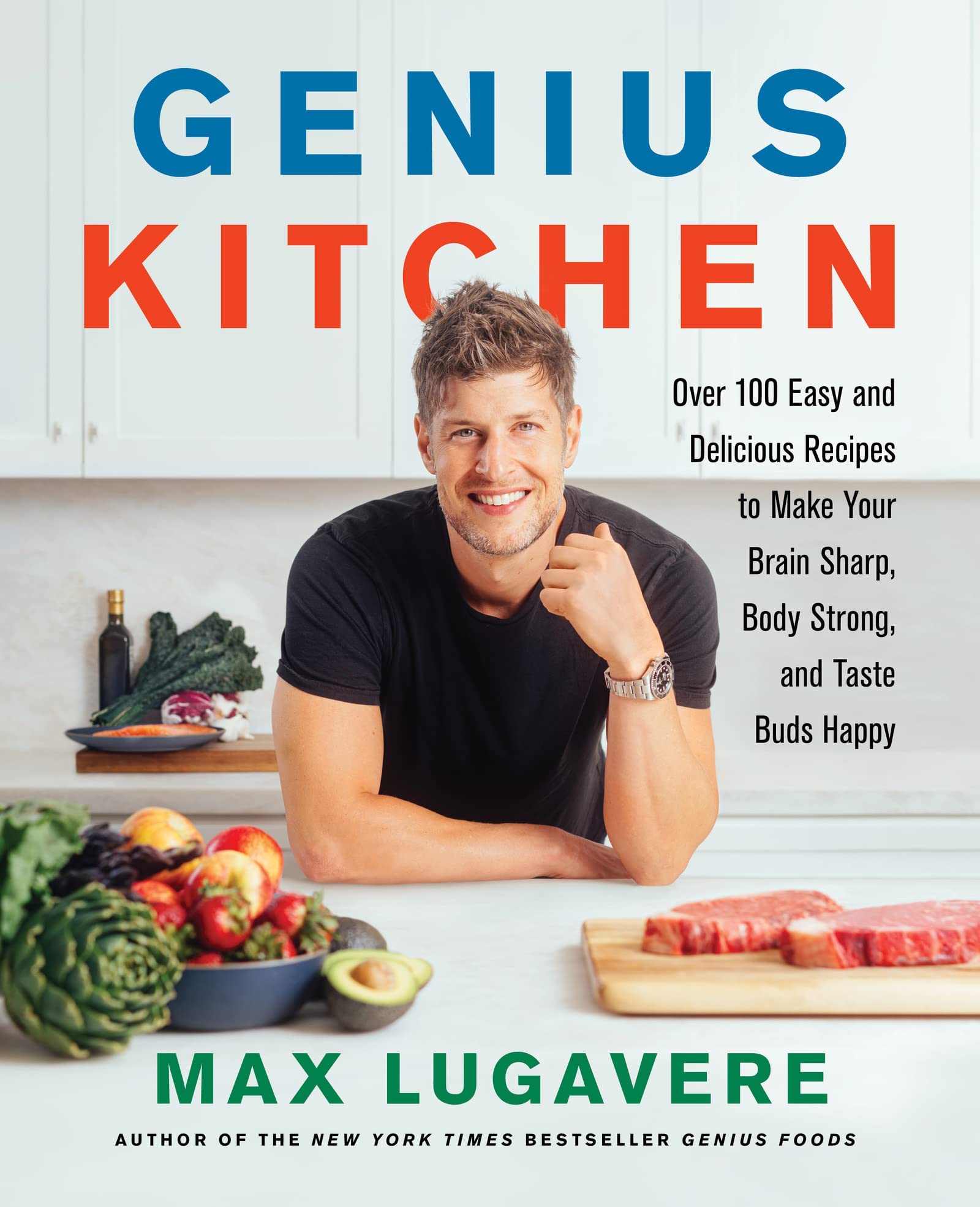 Angled stack of the Max Lugavere 3 Books Collection Set, showcasing the hardback format and design of each non-fiction health title.