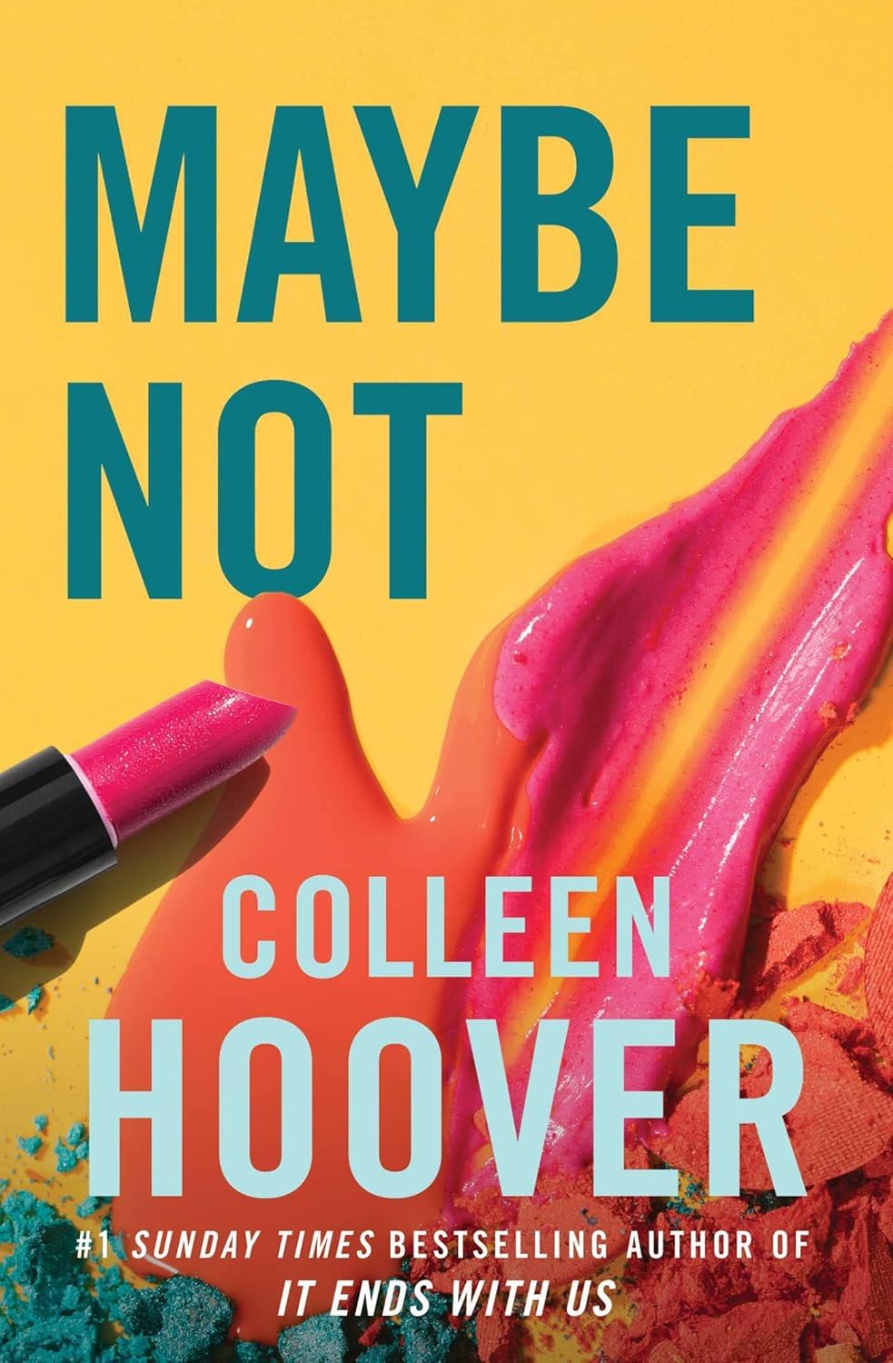 Angled view of the three paperback books in the Maybe Someday set showing spine and cover details