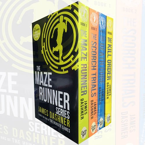 The Maze Runner Series by James Dashner 4-book paperback set front cover showing The Maze Runner