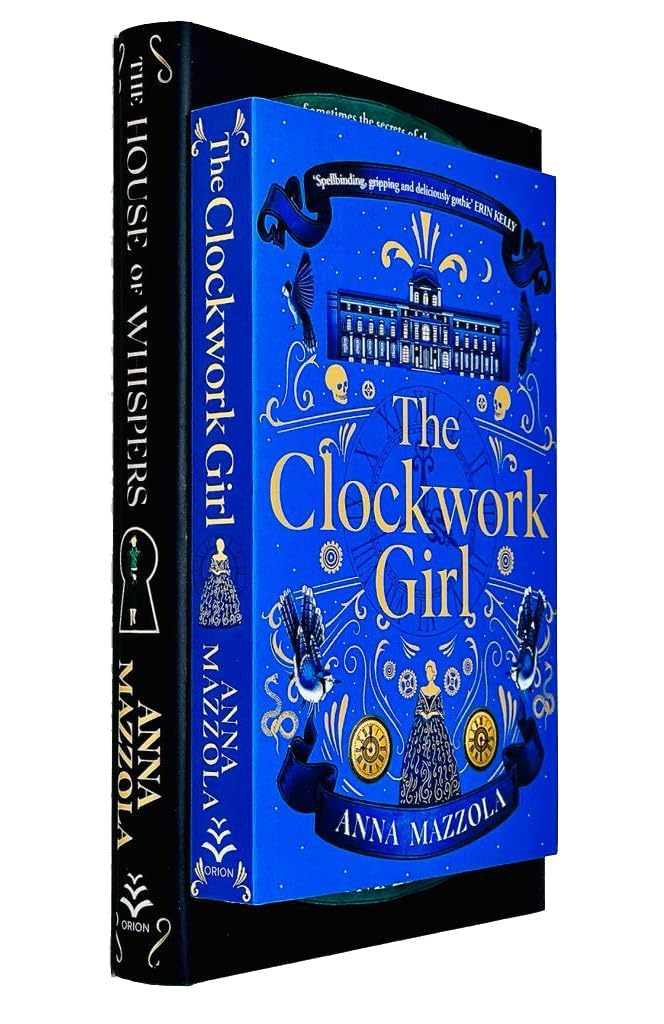 Mazzola Collection by Anna Mazzola 2-book paperback set front cover, featuring The Clockwork Girl and The House of Whispers