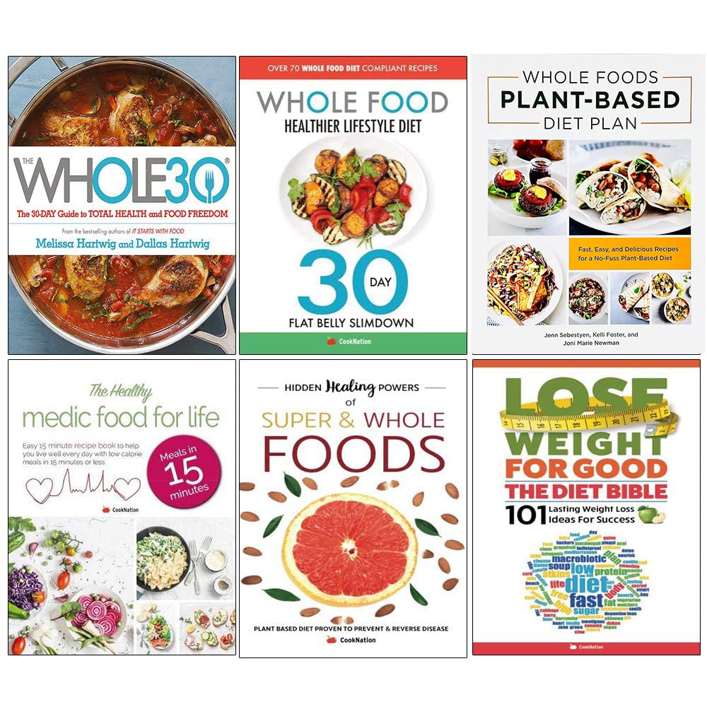 Close-up of The Official 30-day FULL-COLOUR Guide To Total Health And Food Freedom paperback cover from the collection set
