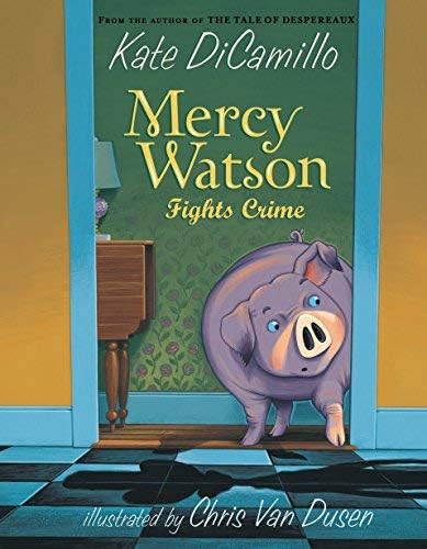 All 6 Mercy Watson paperback books fanned out showing the complete collection set