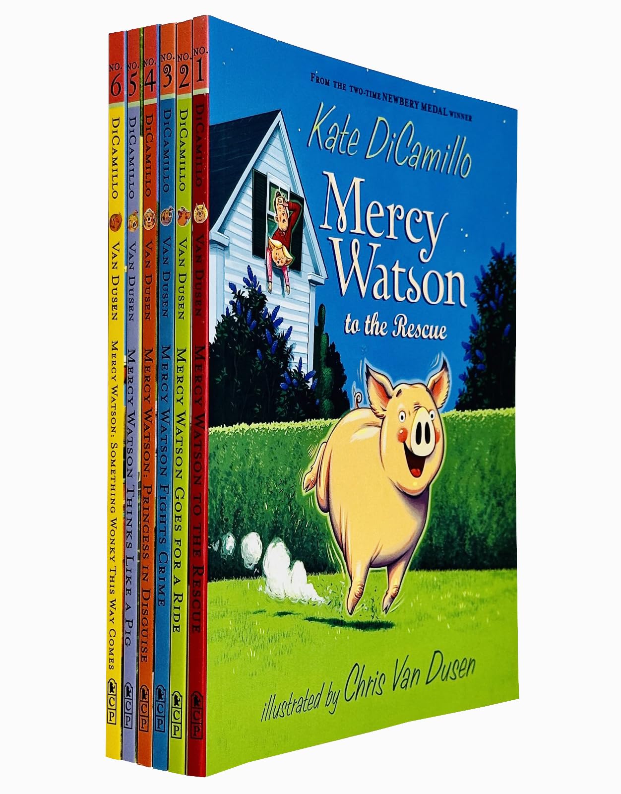 Front cover of Mercy Watson to the Rescue by Kate DiCamillo, paperback, book 1 of the 6-book set