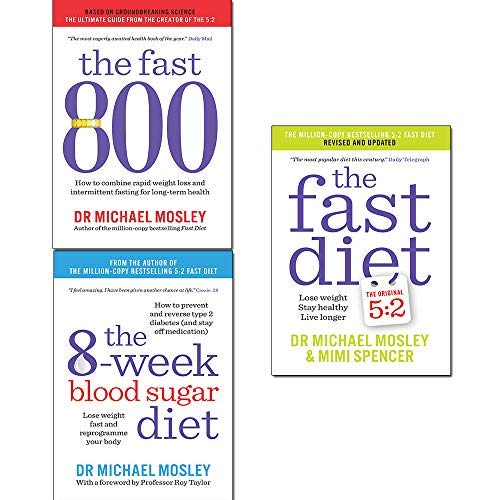 Back cover view of the Michael Mosley 3 books collection set showing blurb and synopsis details