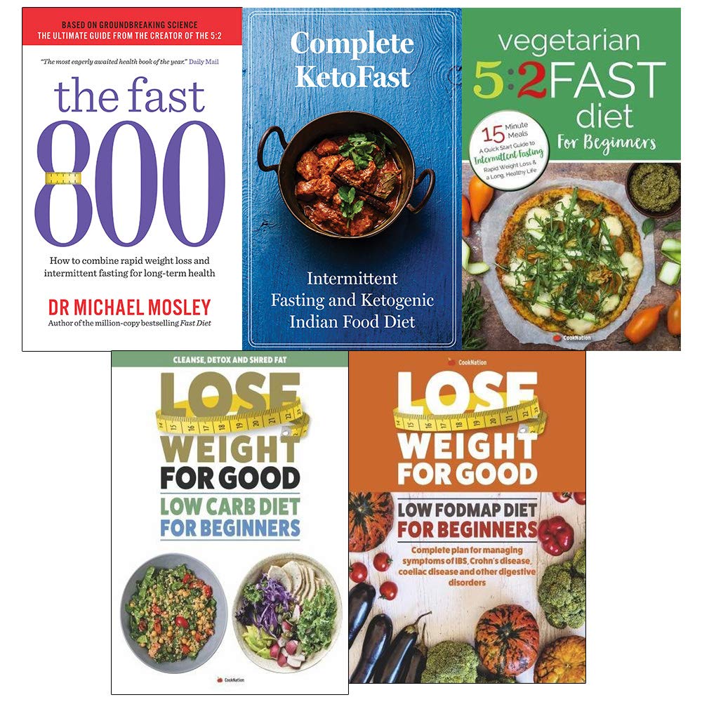 Front cover of the Michael Mosley 5 Books Collection Set featuring The Fast 800, paperback non-fiction diet books