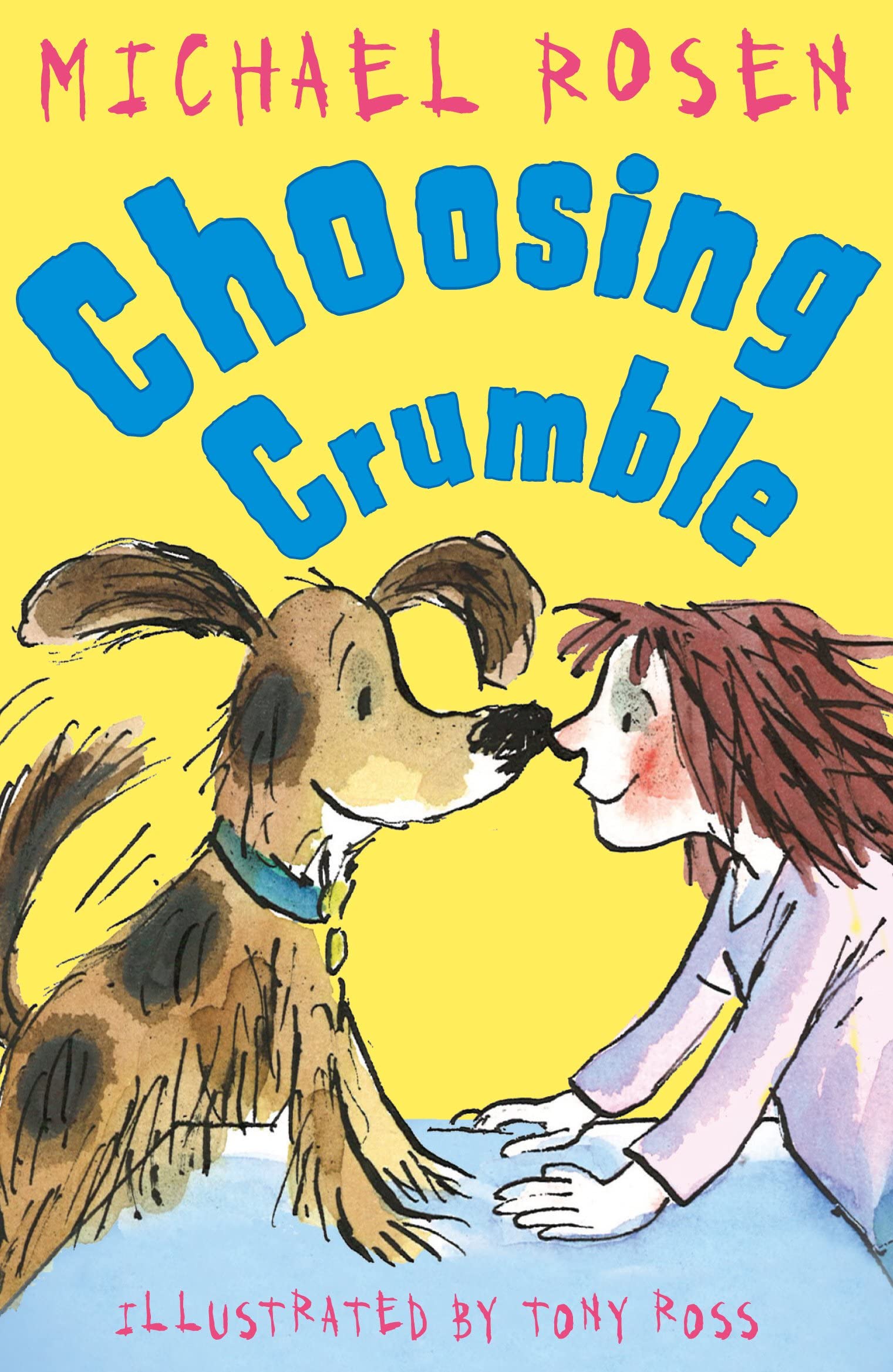 Inside page spread from a Michael Rosen paperback book illustrated by Tony Ross