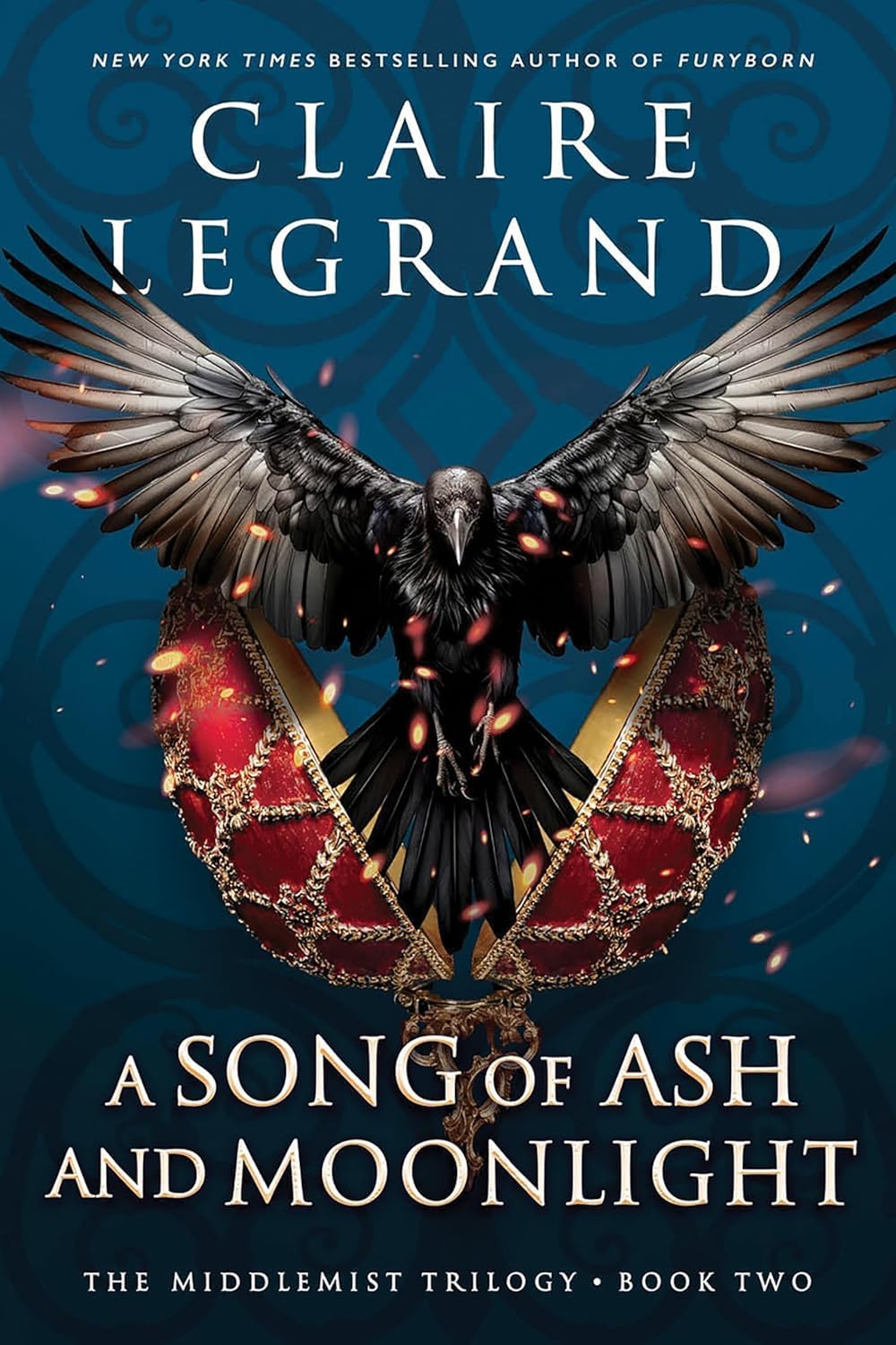 A Song of Ash and Moonlight by Claire Legrand paperback - close-up front cover artwork