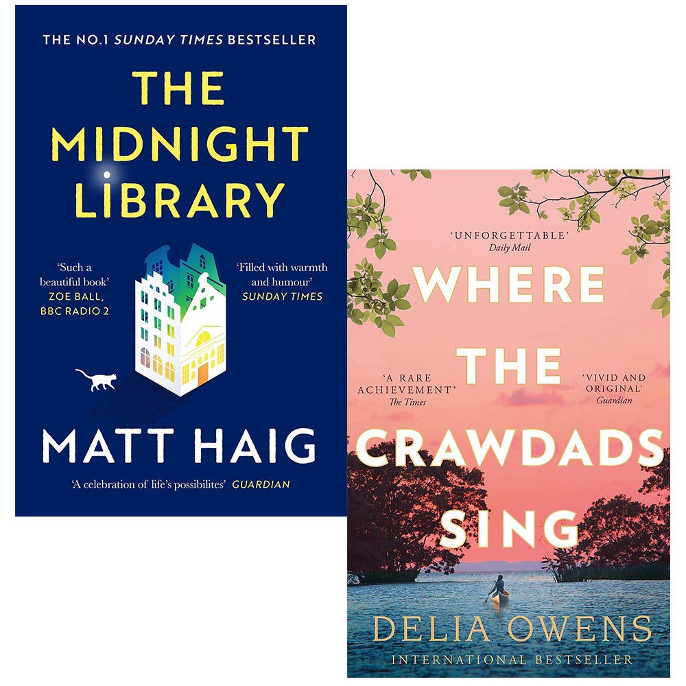Front covers of The Midnight Library, Where the Crawdads Sing, and The Boy, the Mole, the Fox and the Horse book set
