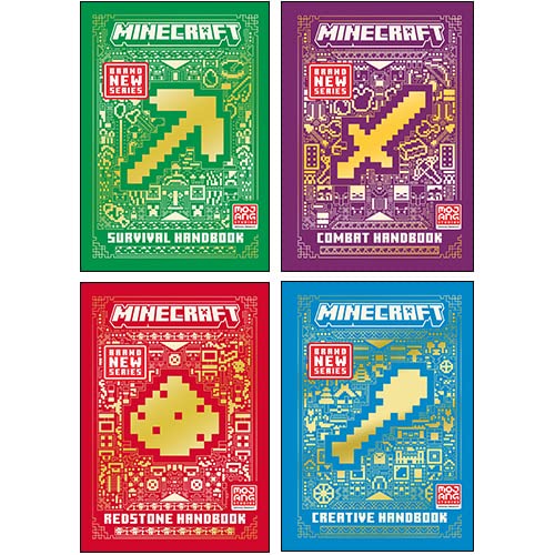 Minecraft: The Complete Handbook Collection by Mojang AB - 4 book hardback set front cover, ages 8-10
