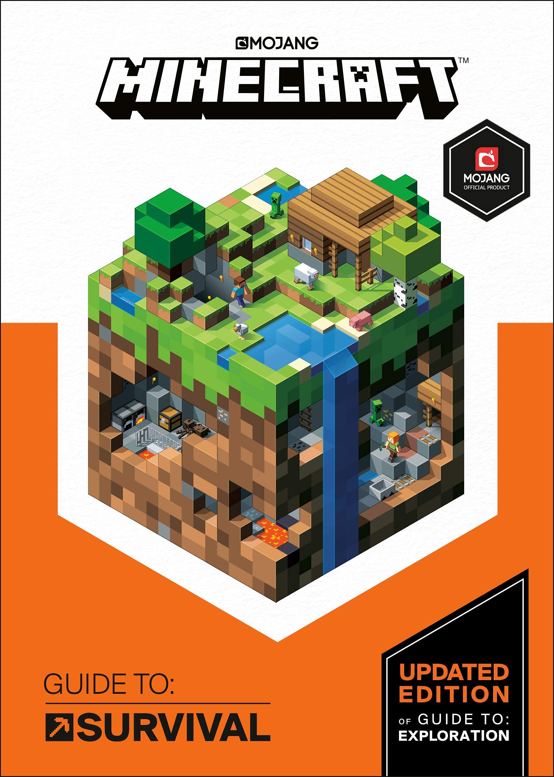 The 8-book Minecraft guide collection stacked together showing hardback spines and packaging
