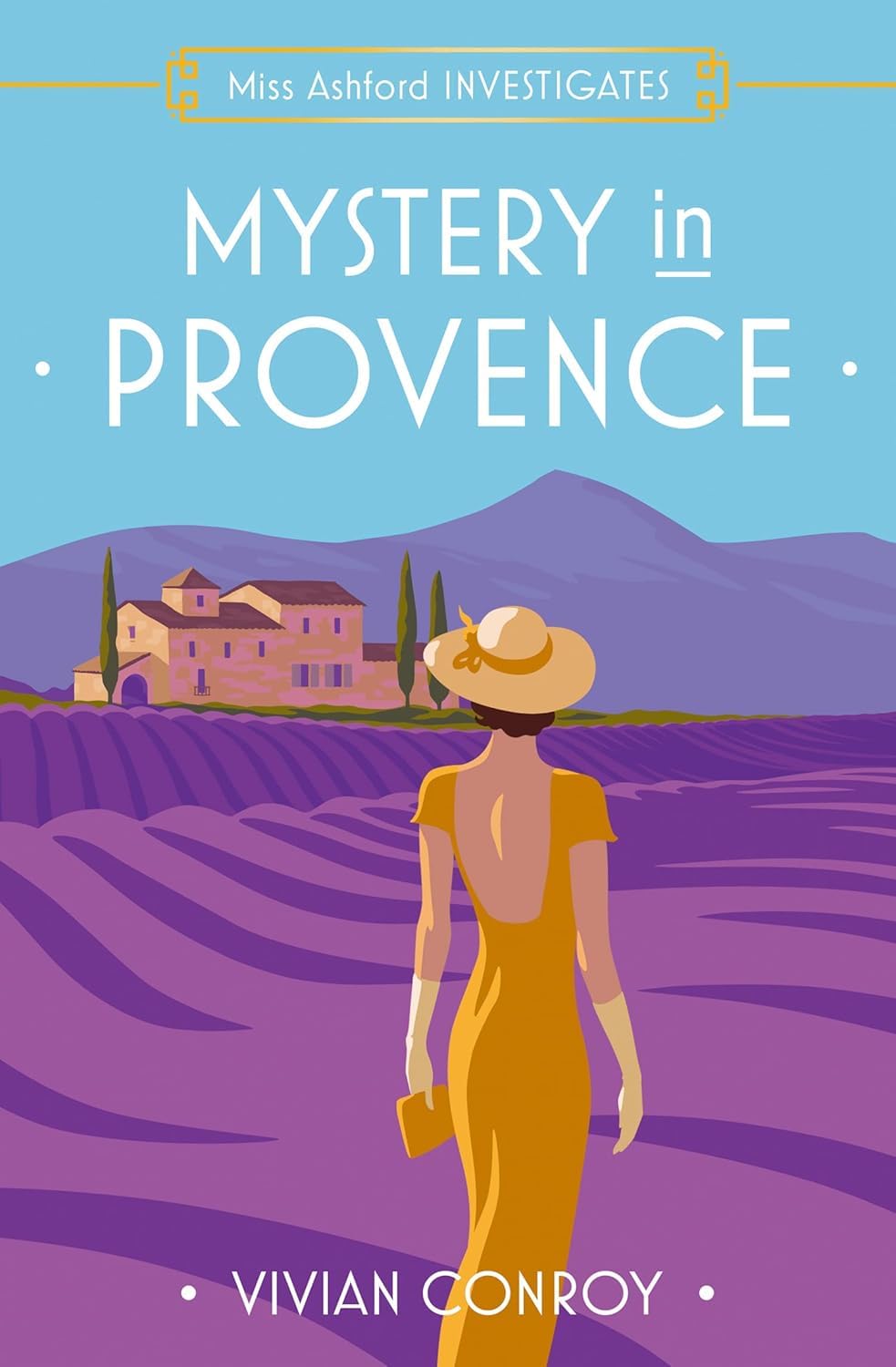 Mystery in Provence and Last Seen in Santorini paperback front covers from the Miss Ashford Investigates series