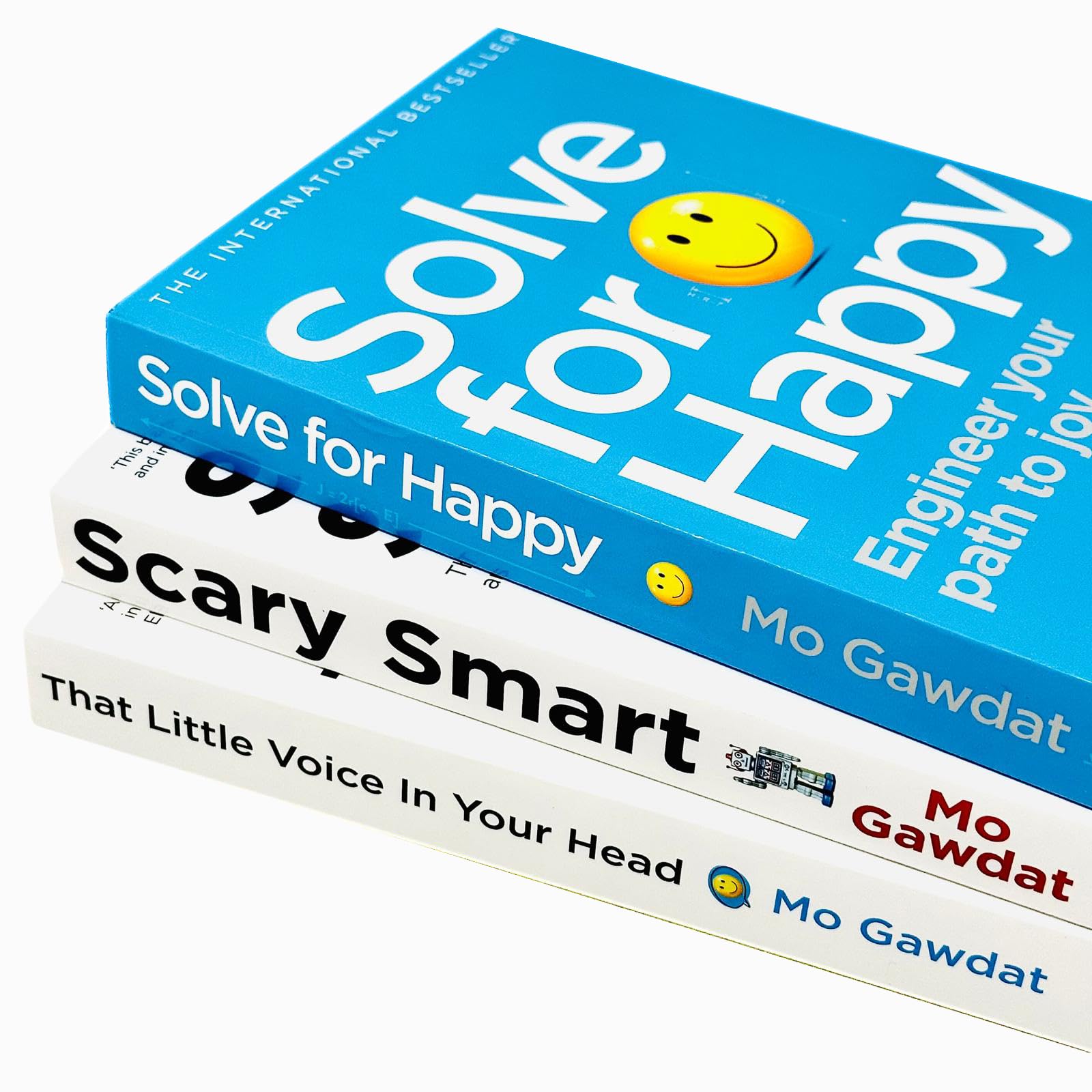 Solve for Happy by Mo Gawdat paperback front cover, part of the 3 books non fiction collection set