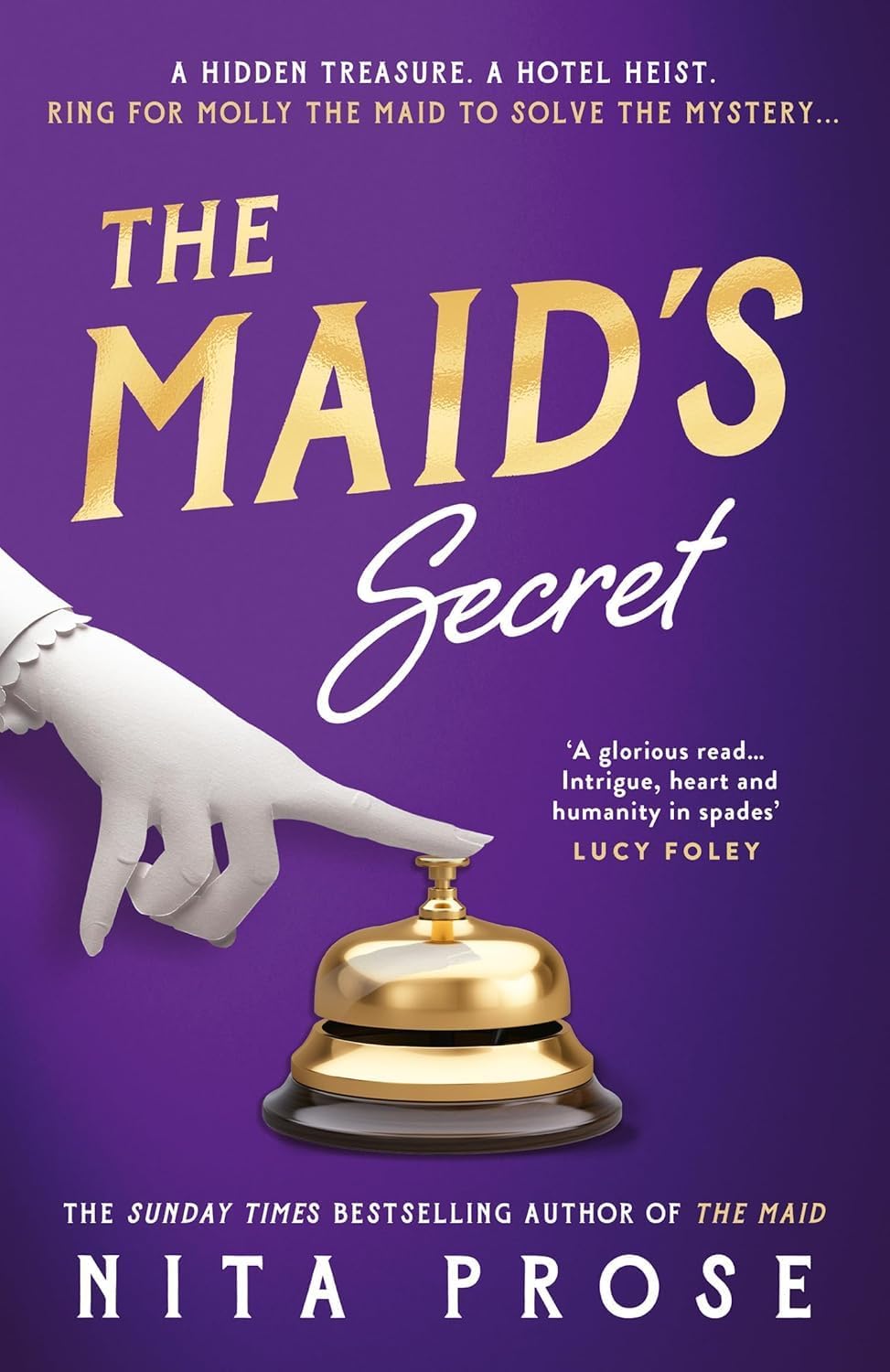 The Maid by Nita Prose paperback front cover, book one in the Molly the Maid Mystery Series