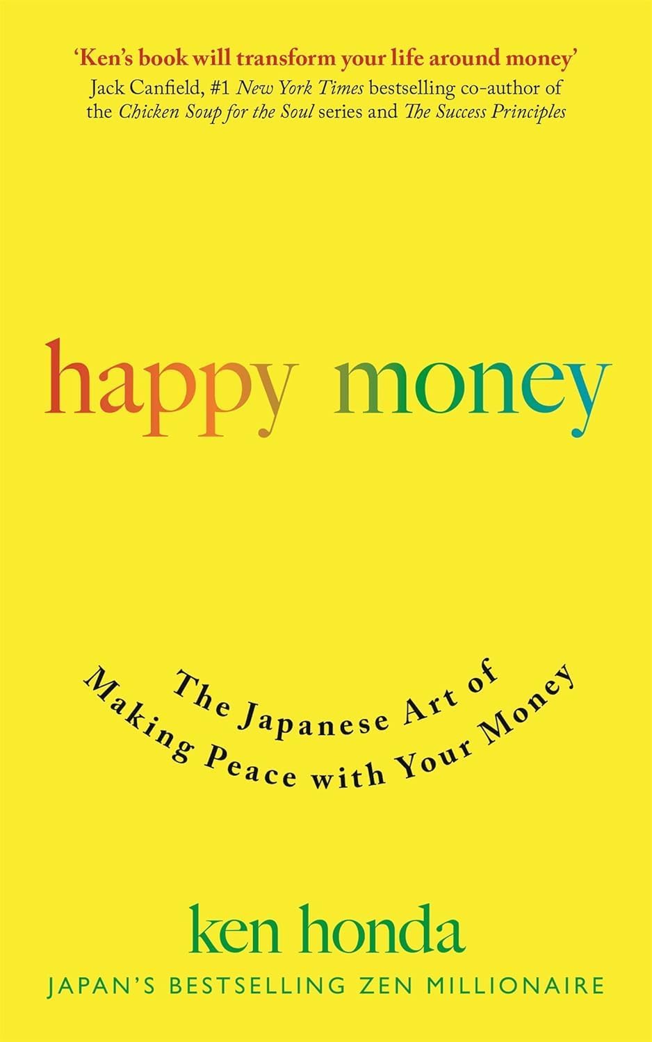 Close-up of Happy Money by Ken Honda paperback front cover