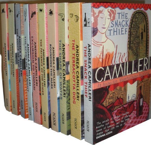 Montalbano Collection by Andrea Camilleri 10 books paperback set front cover, Inspector Montalbano mysteries 1-10