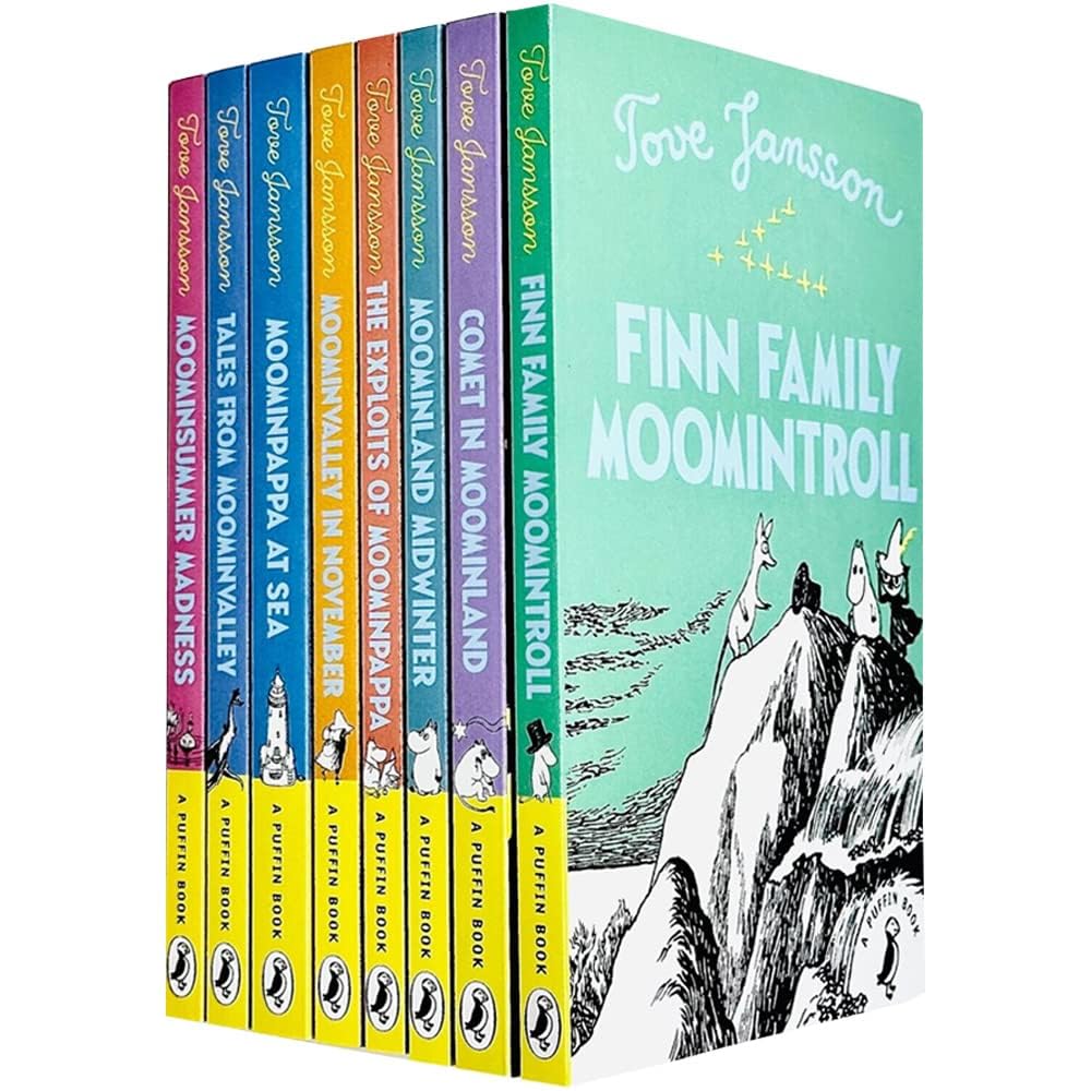 Moomin Collection 8 Books Set by Tove Jansson paperback front cover artwork