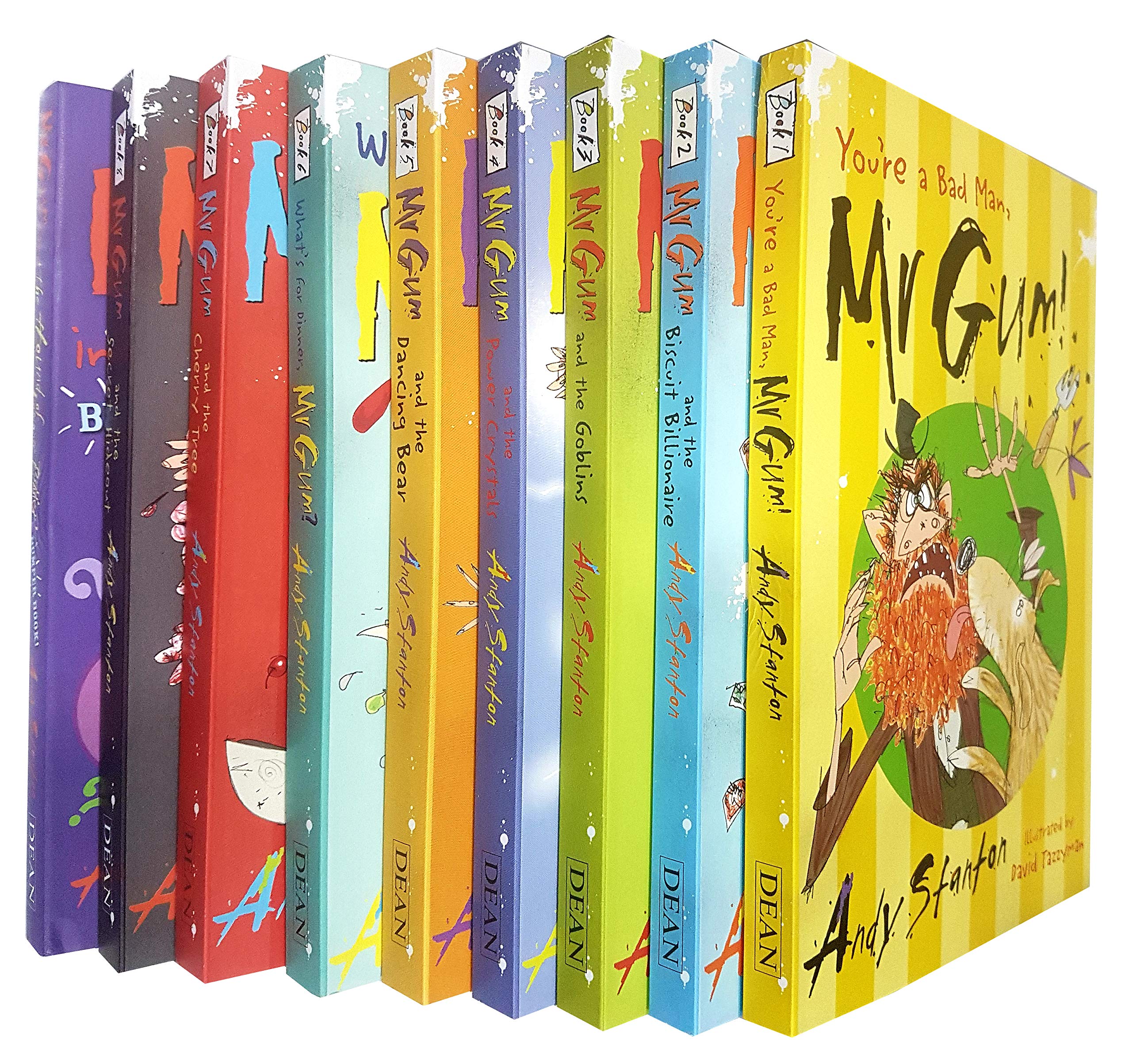 Mr Gum 9-book paperback collection - all nine titles fanned out showing individual book covers