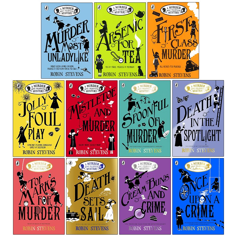 Mistletoe and Murder and A Spoonful of Murder paperback covers in the collection