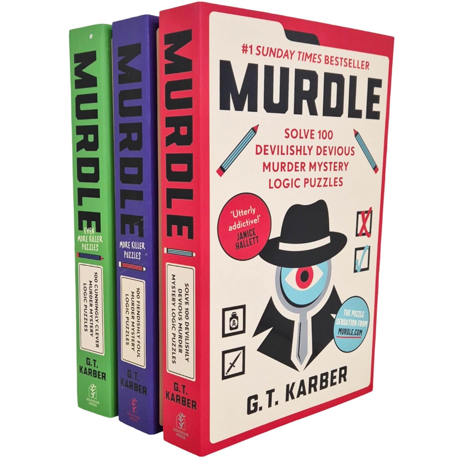 Murdle Puzzle Series 3 Books Collection Set by G. T. Karber - front cover of the paperback boxed set
