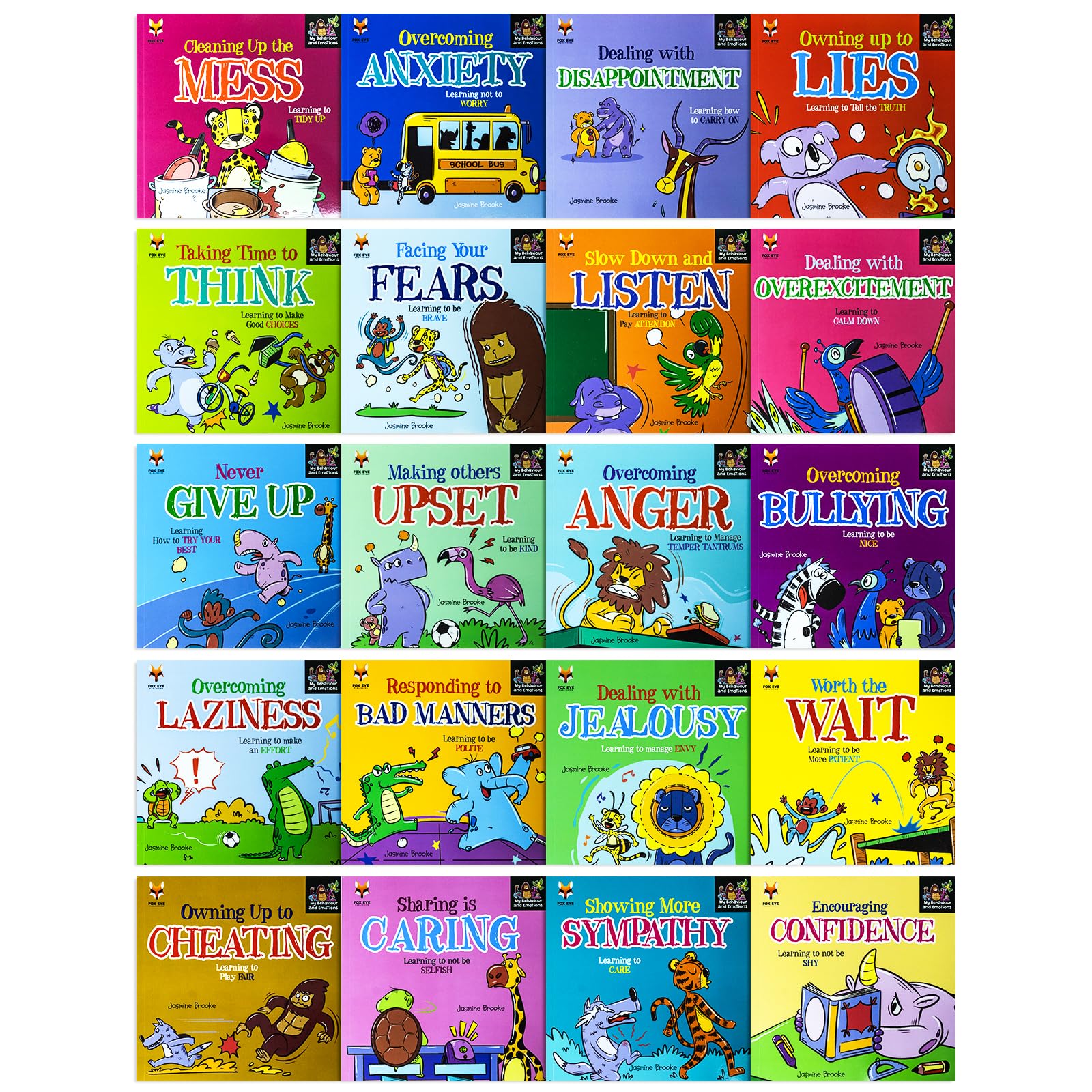 My Behaviour and Emotions Library 20 book set - close-up of the box set cover artwork and title text