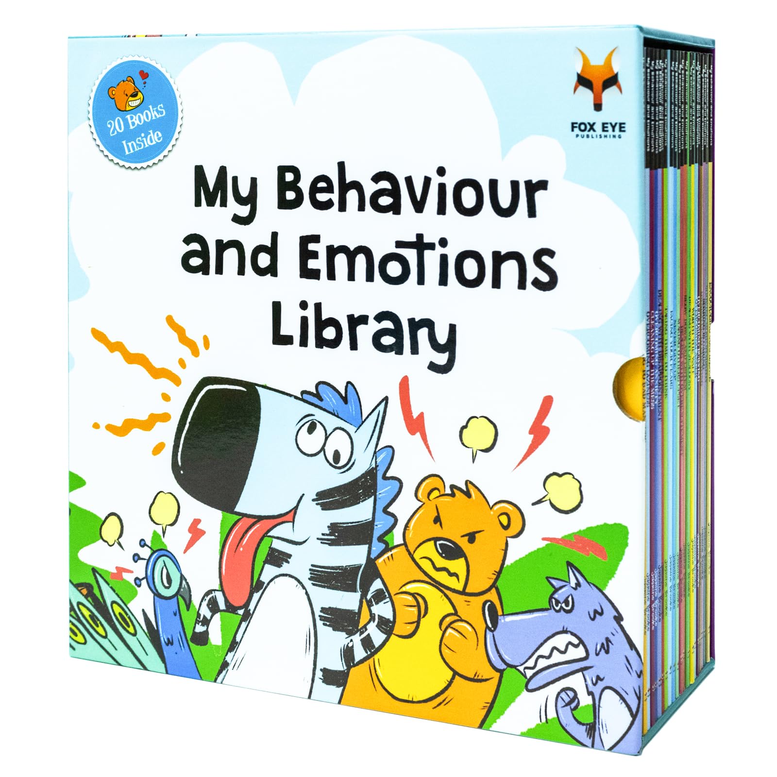 My Behaviour and Emotions Library by Jasmine Brooke 20 book paperback box set - front cover of the full collection box