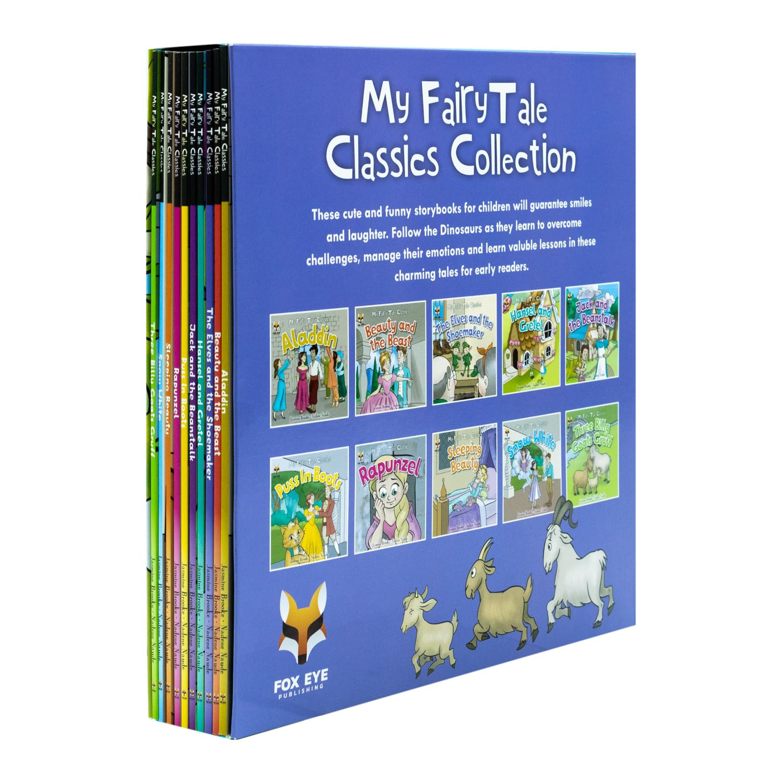 My FairyTale Classic collection - all ten paperback fairy tale books fanned out showing individual covers