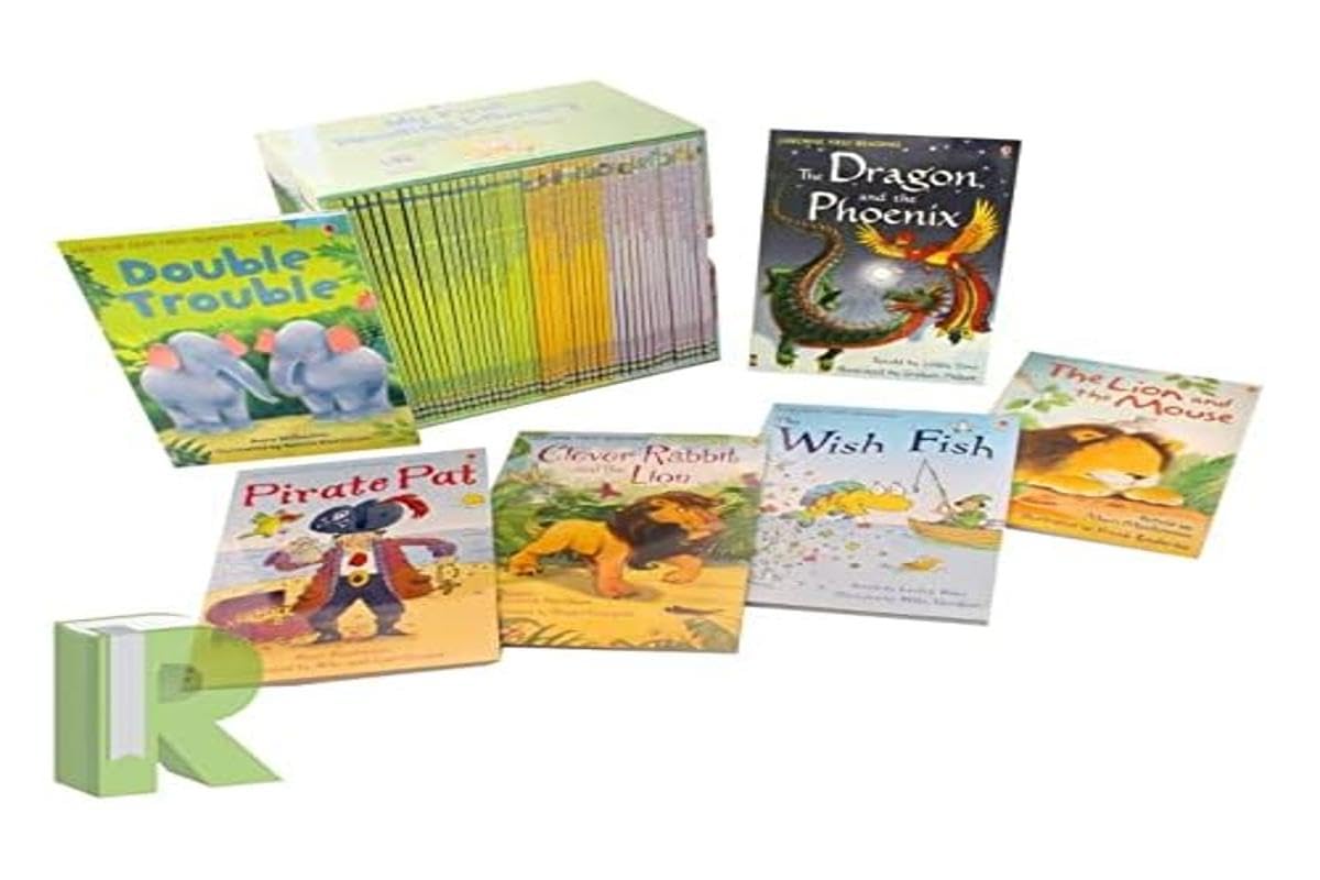 My First Reading Library 50 Books Collection Set by Usborne, front cover of the boxed paperback set