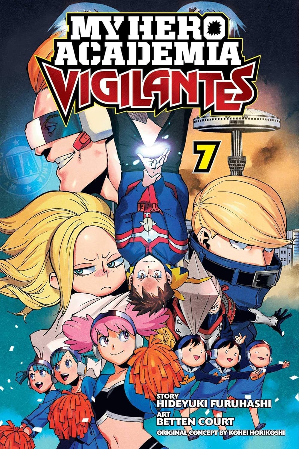 My Hero Academia: Vigilantes, Vol. 7 paperback front cover, VIZ Media manga featuring Knuckleduster and Koichi