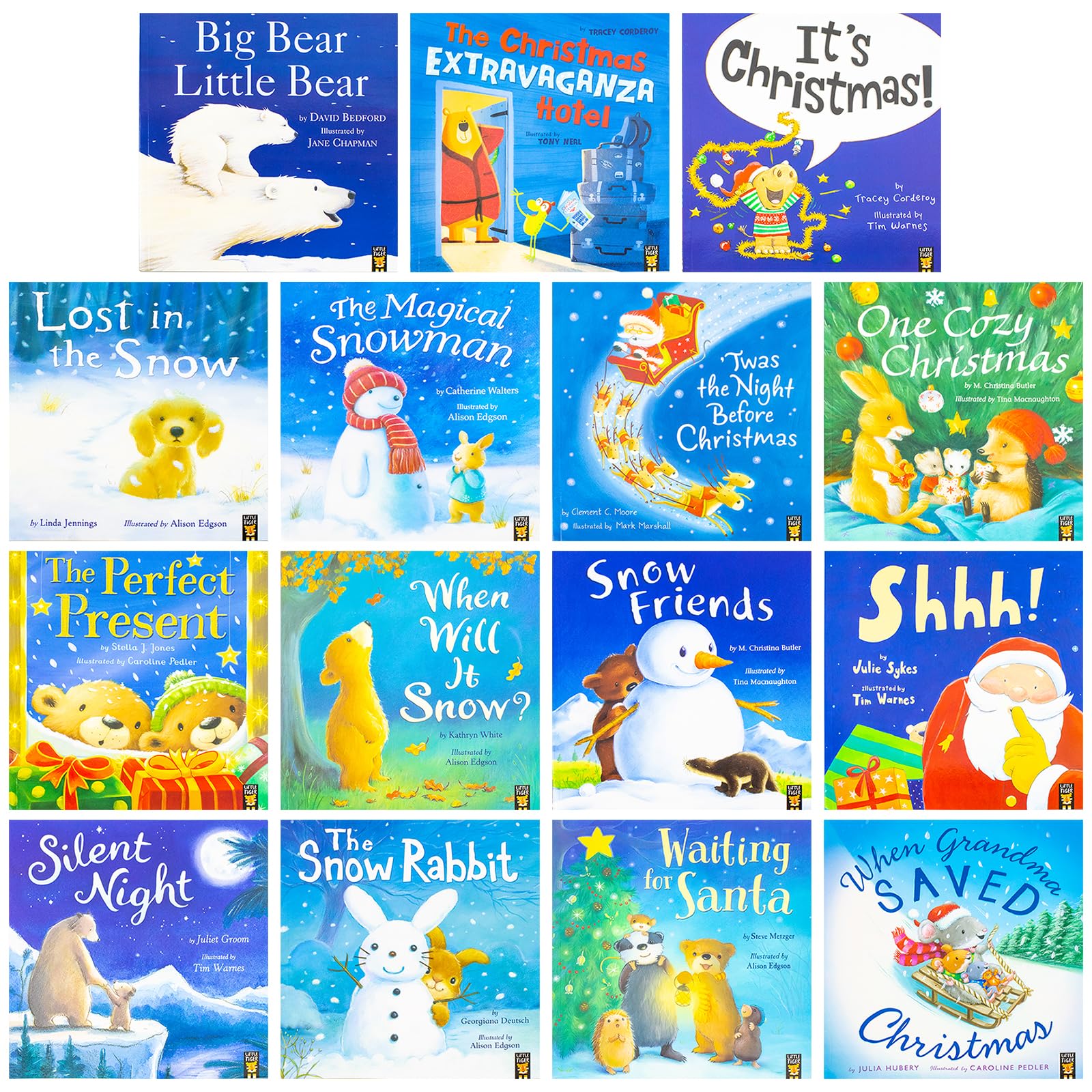all 15 paperback books from the My Holiday Box collection fanned out to show individual covers