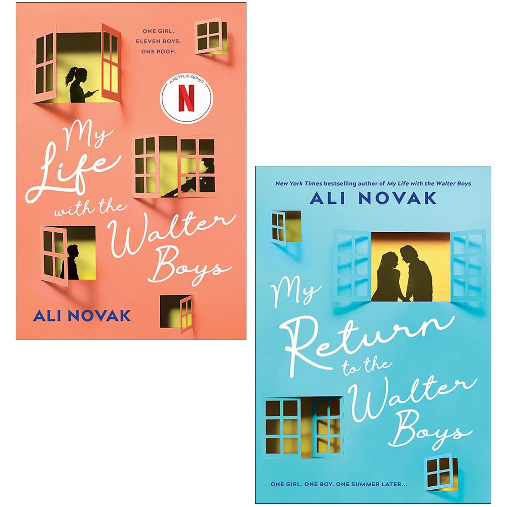 Front covers of My Life with the Walter Boys 2-book paperback collection set by Ali Novak, showing both YA romance novel covers side by side