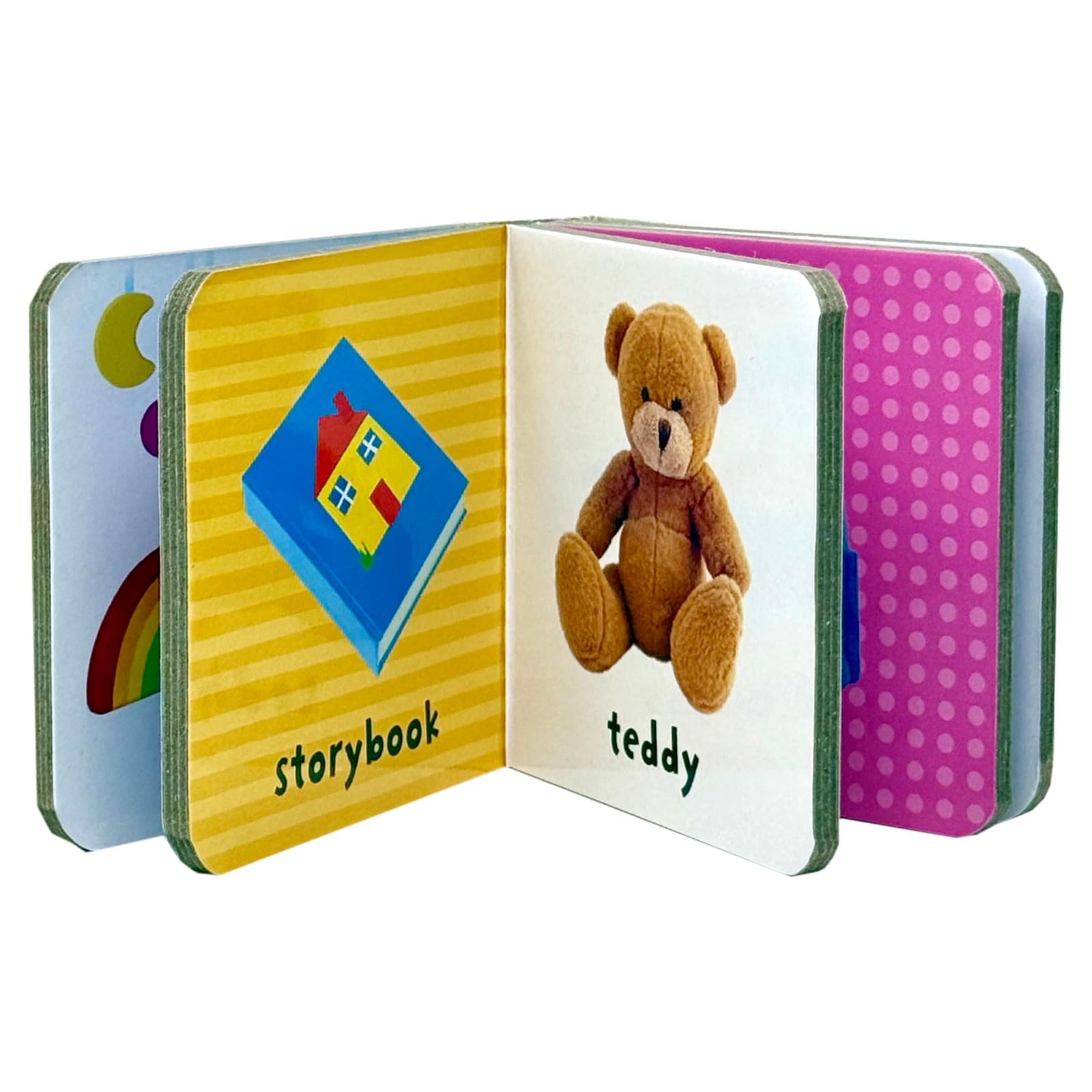 My Little First Words Library board book set stacked beside its portable carry-along case