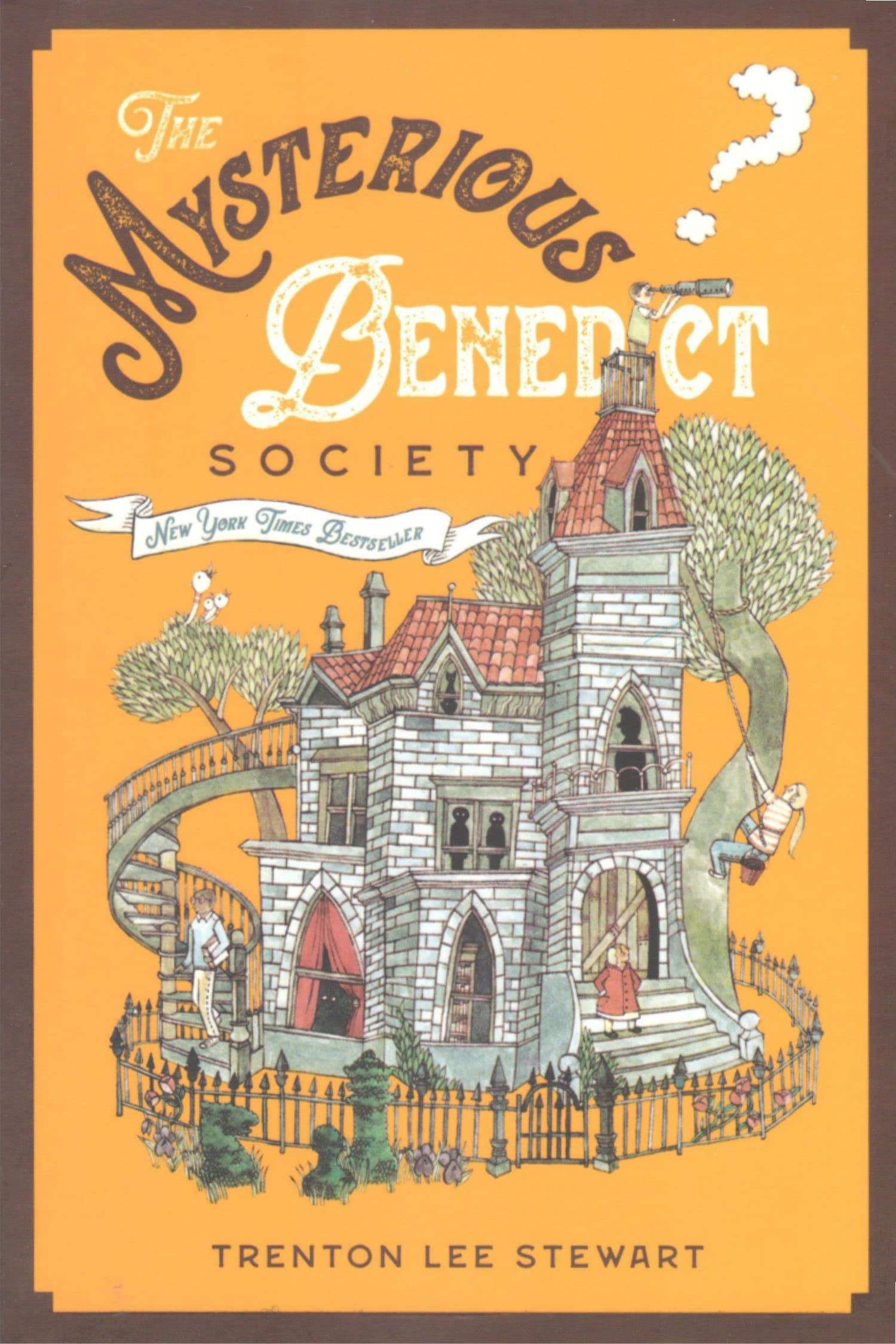 Close-up of The Mysterious Benedict Society and The Perilous Journey paperback covers