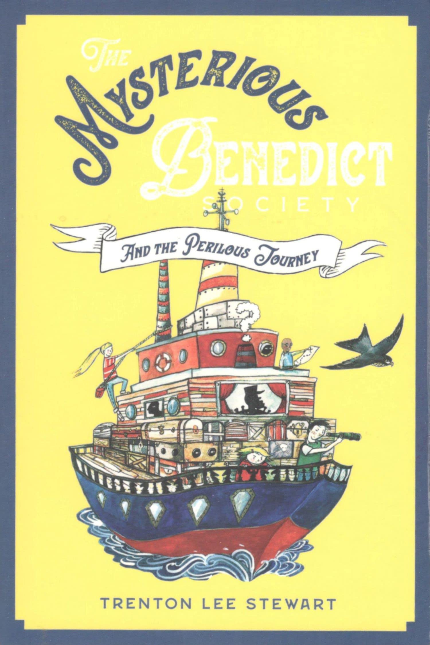 The Mysterious Benedict Society and the Prisoner's Dilemma and Riddle of the Ages paperback covers