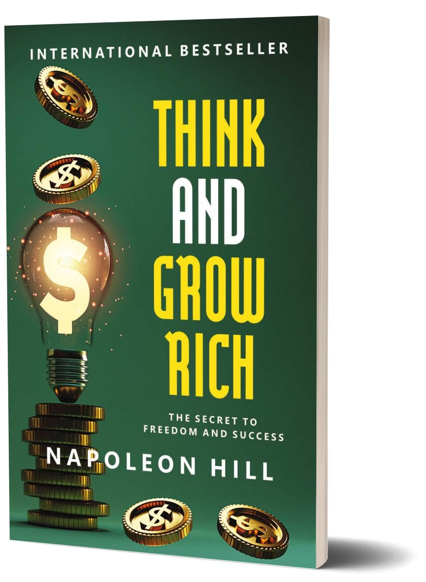 Back cover view of the Napoleon Hill 4 book collection set with synopsis text visible.