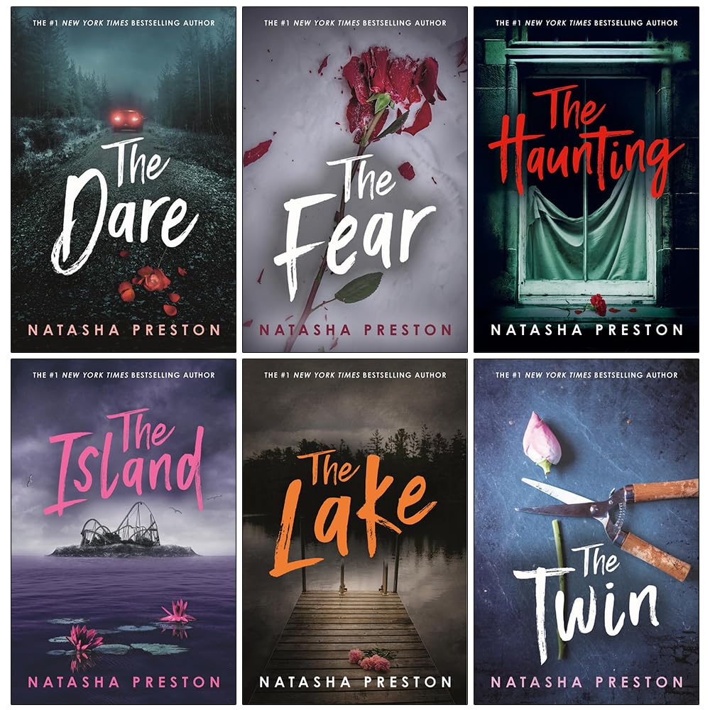 Natasha Preston 6 Books Collection Set paperback front covers - The Dare, The Fear, The Haunting, The Island, The Lake, and The Twin displayed together