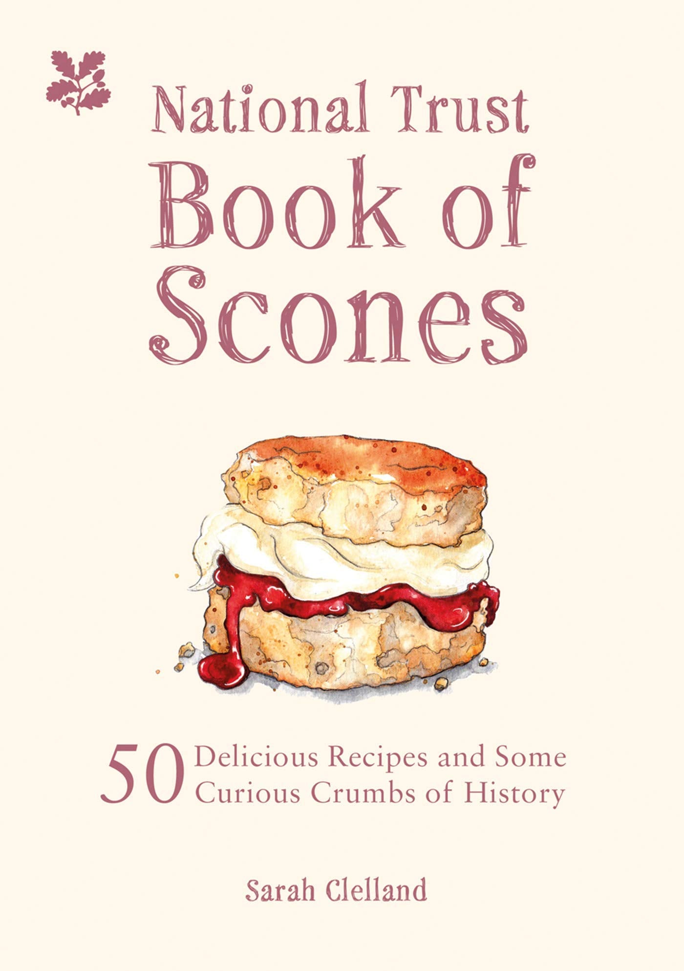 Inside page spread from a National Trust baking hardcover showing a recipe and food photography