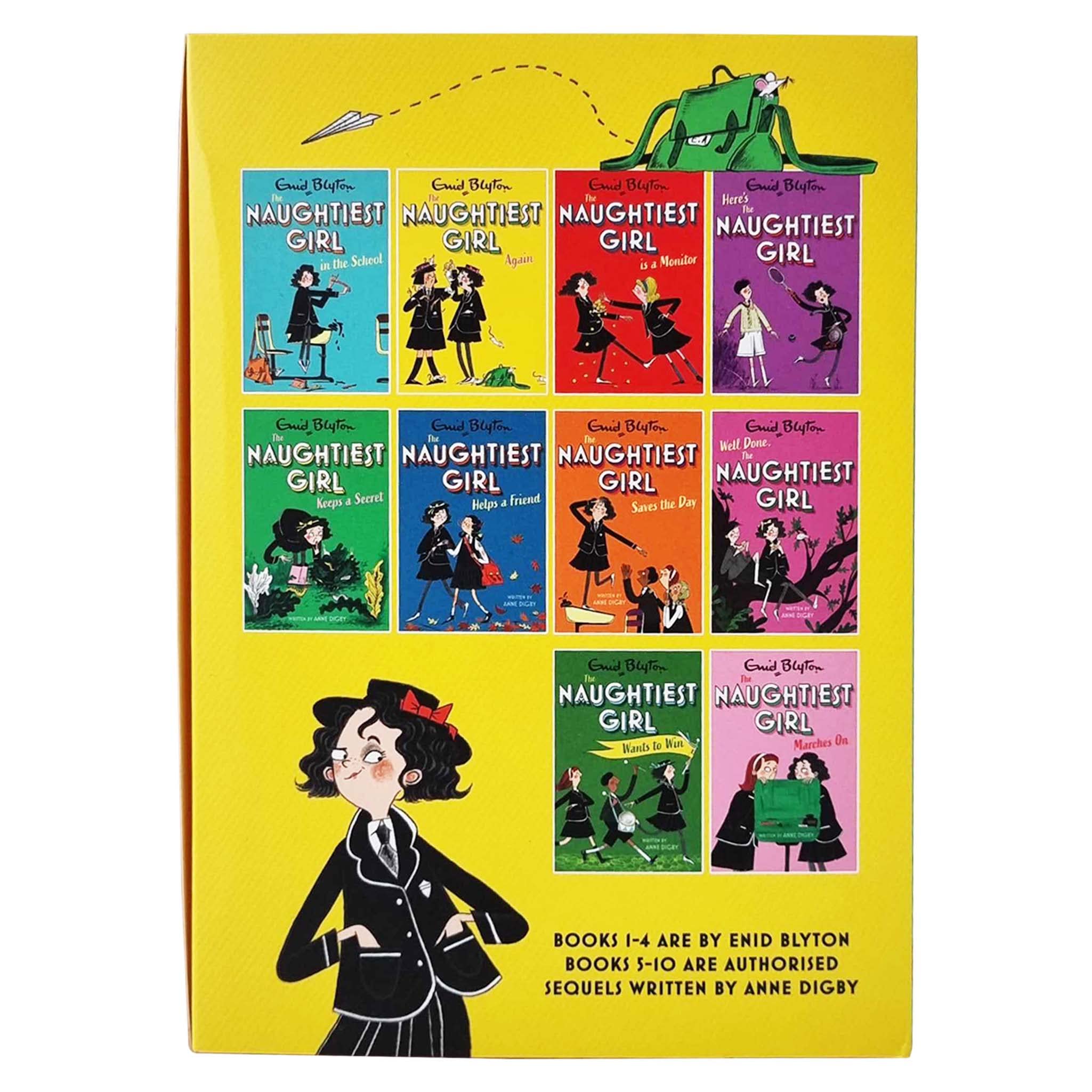 The Naughtiest Girl 10 book paperback set, all titles fanned out showing spines and cover art