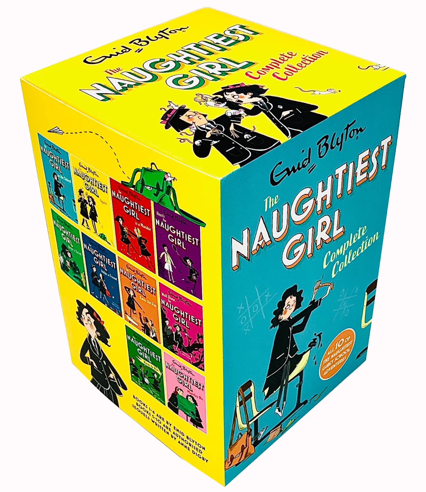 Back cover blurb of The Naughtiest Girl in the School paperback by Enid Blyton