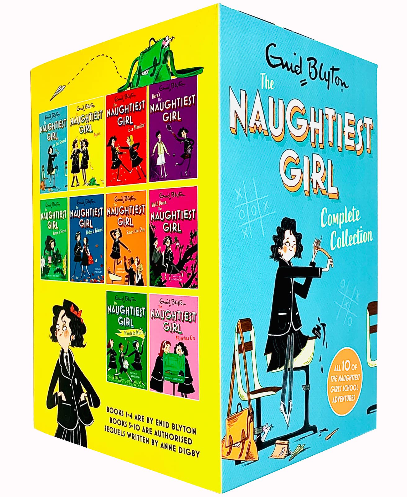 Inside page spread from The Naughtiest Girl paperback showing sample chapter text