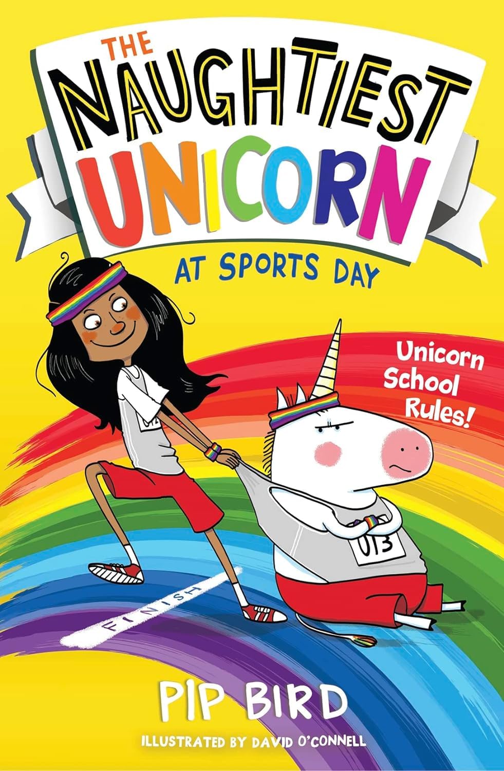 Close-up of The Naughtiest Unicorn at Sports Day paperback cover
