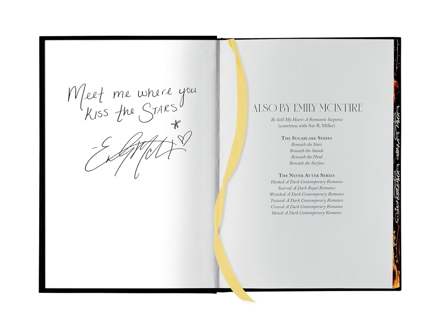 Inside page spread from the Never After Scarred Wretched Collector's Edition hardcover set