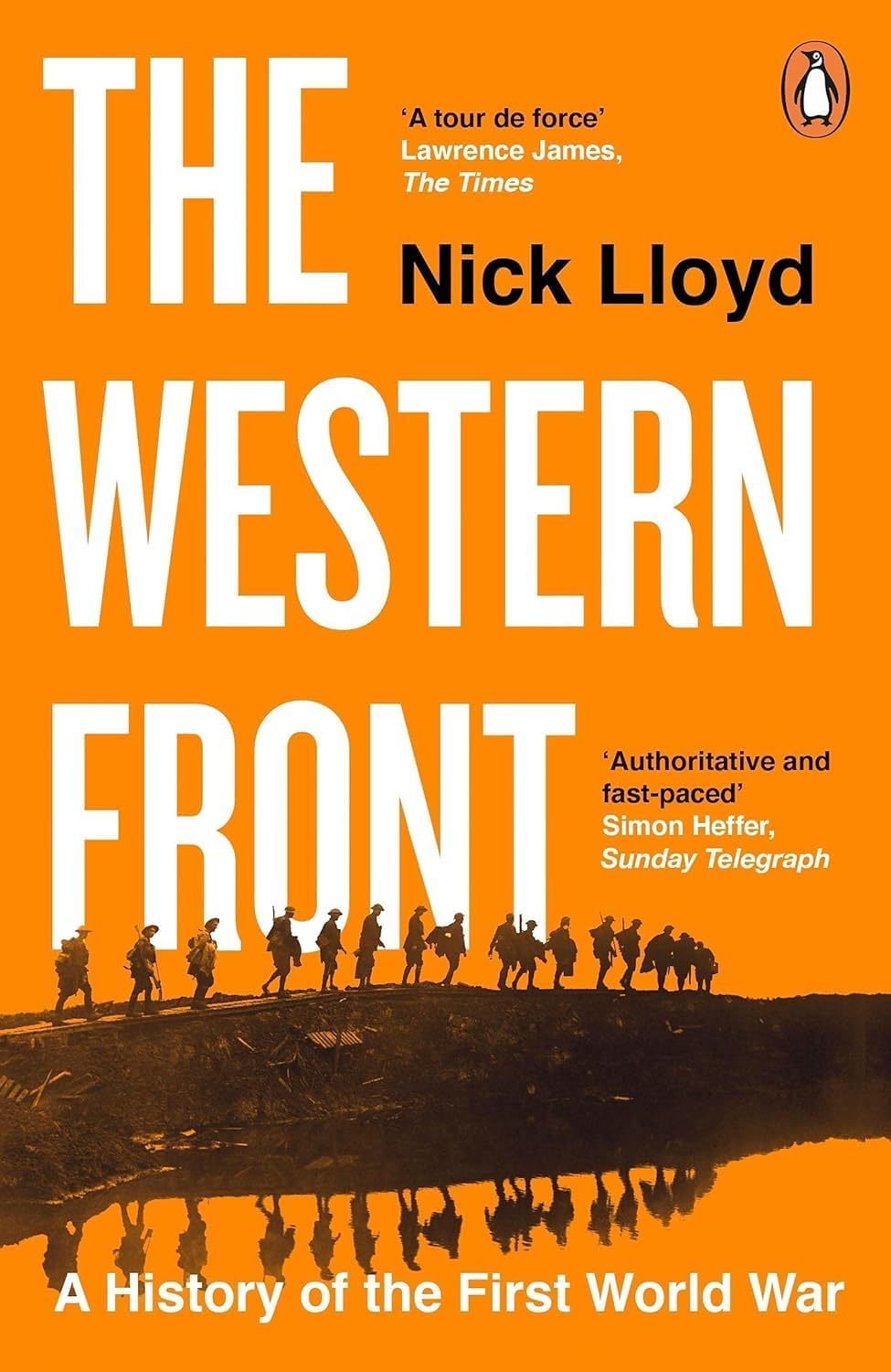 Both paperback books in the Nick Lloyd WWI history collection set displayed together, The Eastern Front and The Western Front