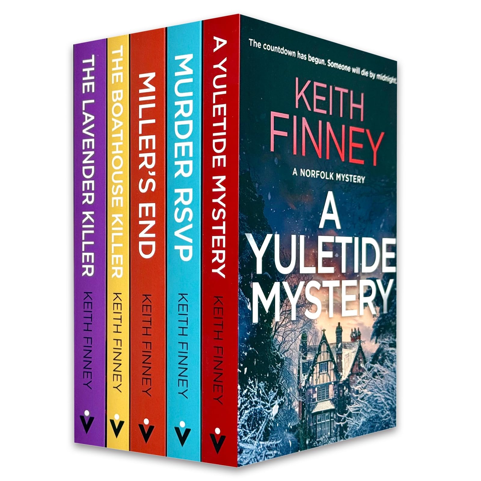 front cover of the full Norfolk Mysteries 5 book paperback collection set by Keith Finney