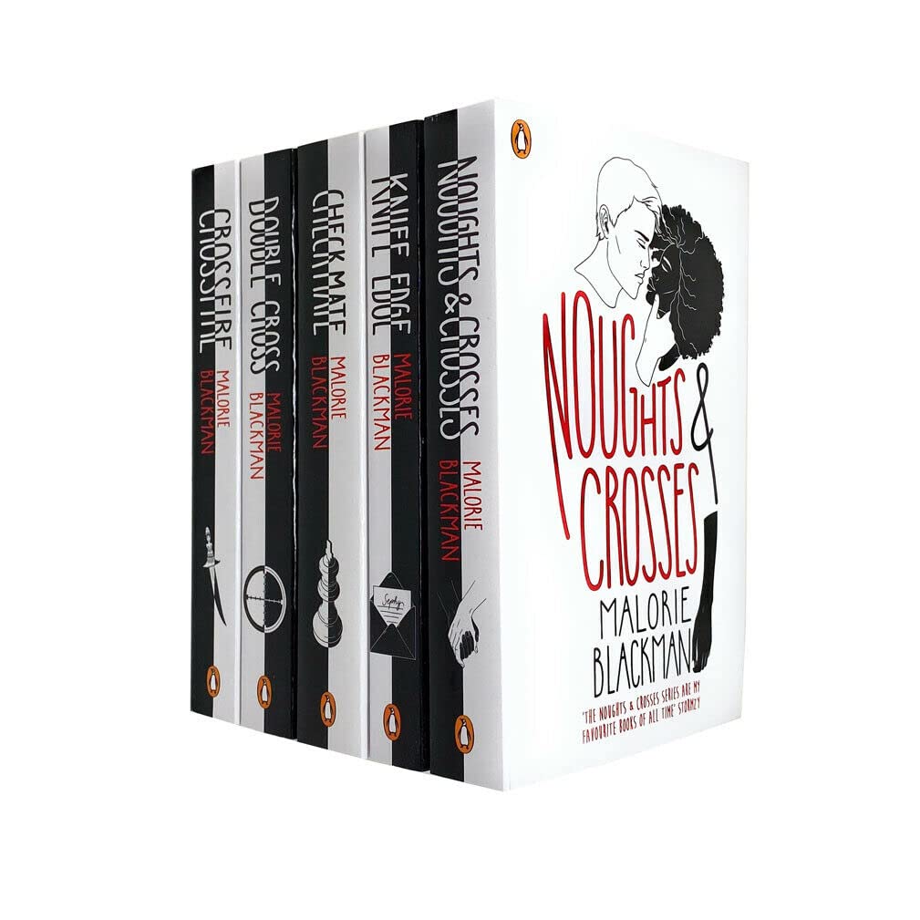 Noughts and Crosses series paperback set - back cover with book descriptions