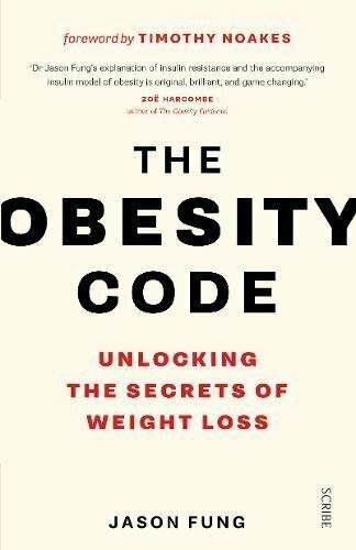 Back cover of The Obesity Code paperback by Dr Jason Fung showing book description and reviews