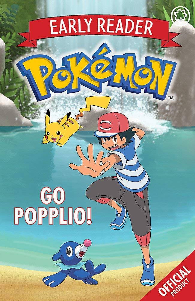The Official Pokémon Early Reader 8 Books Collection Set, paperback, ages 5-7 - close-up of Go Popplio! and The Litten Mystery covers
