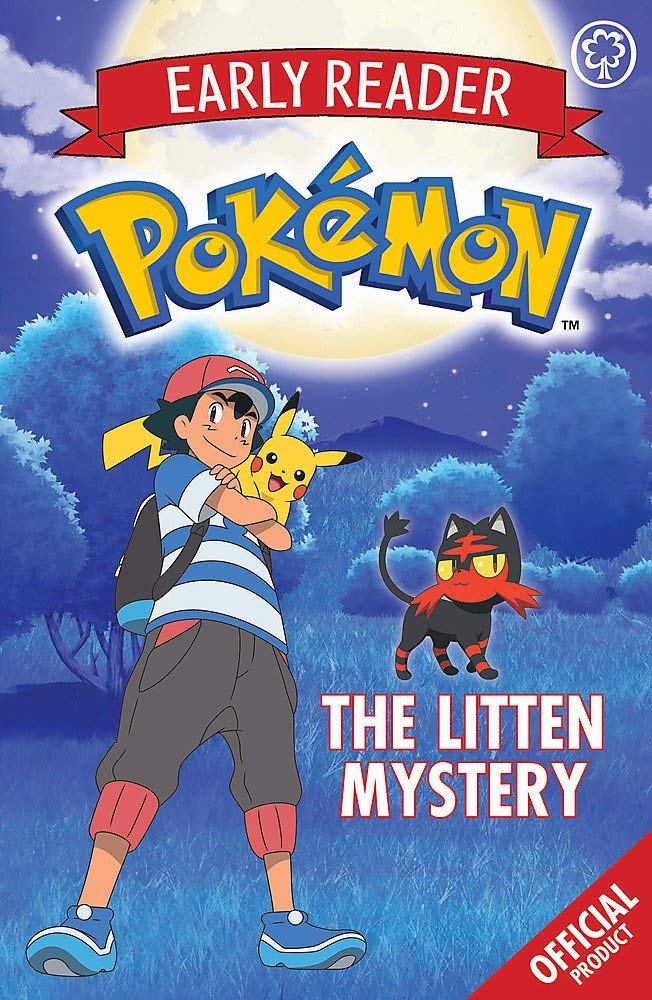 The Official Pokémon Early Reader 8 Books Collection Set, paperback, ages 5-7 - inside page spread showing full-color illustration and early reader text