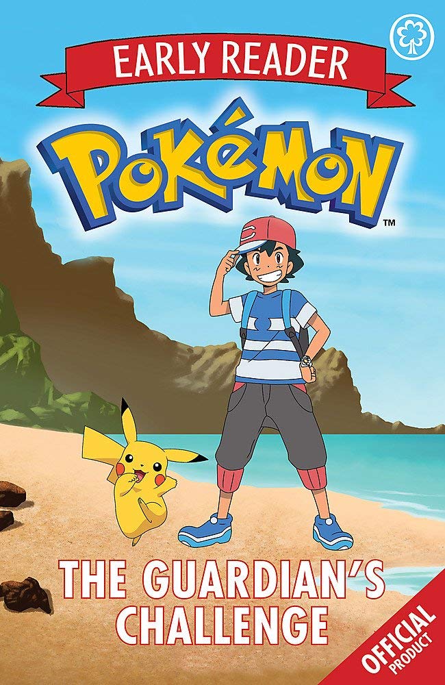 The Official Pokémon Early Reader 8 Books Collection Set, paperback, ages 5-7 - stack of all eight paperback books showing page thickness